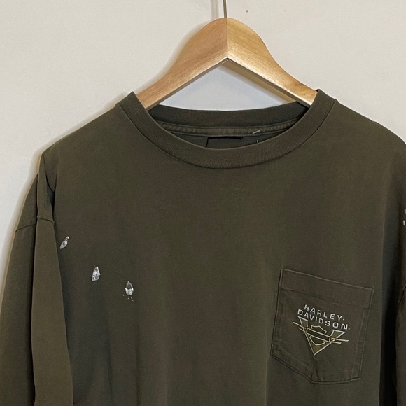 Vintage 90s Harley Davidson super worn shirt comfy - Picture 2 of 9